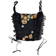 Italian Floral Lace Up Corset (S)
