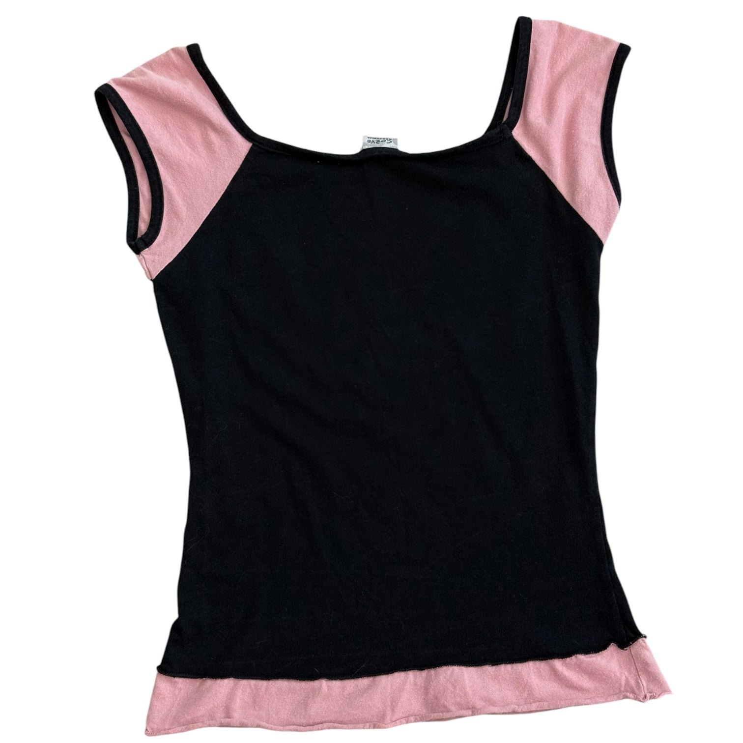 Y2K bad girl rhinestone baby tee (S)