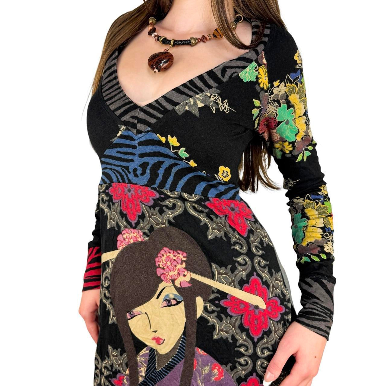 Desigual Geisha Graphic Dress (XS)