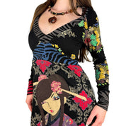 Desigual Geisha Graphic Dress (XS)