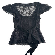D&G Sheer Lace Ribbon Top (M)