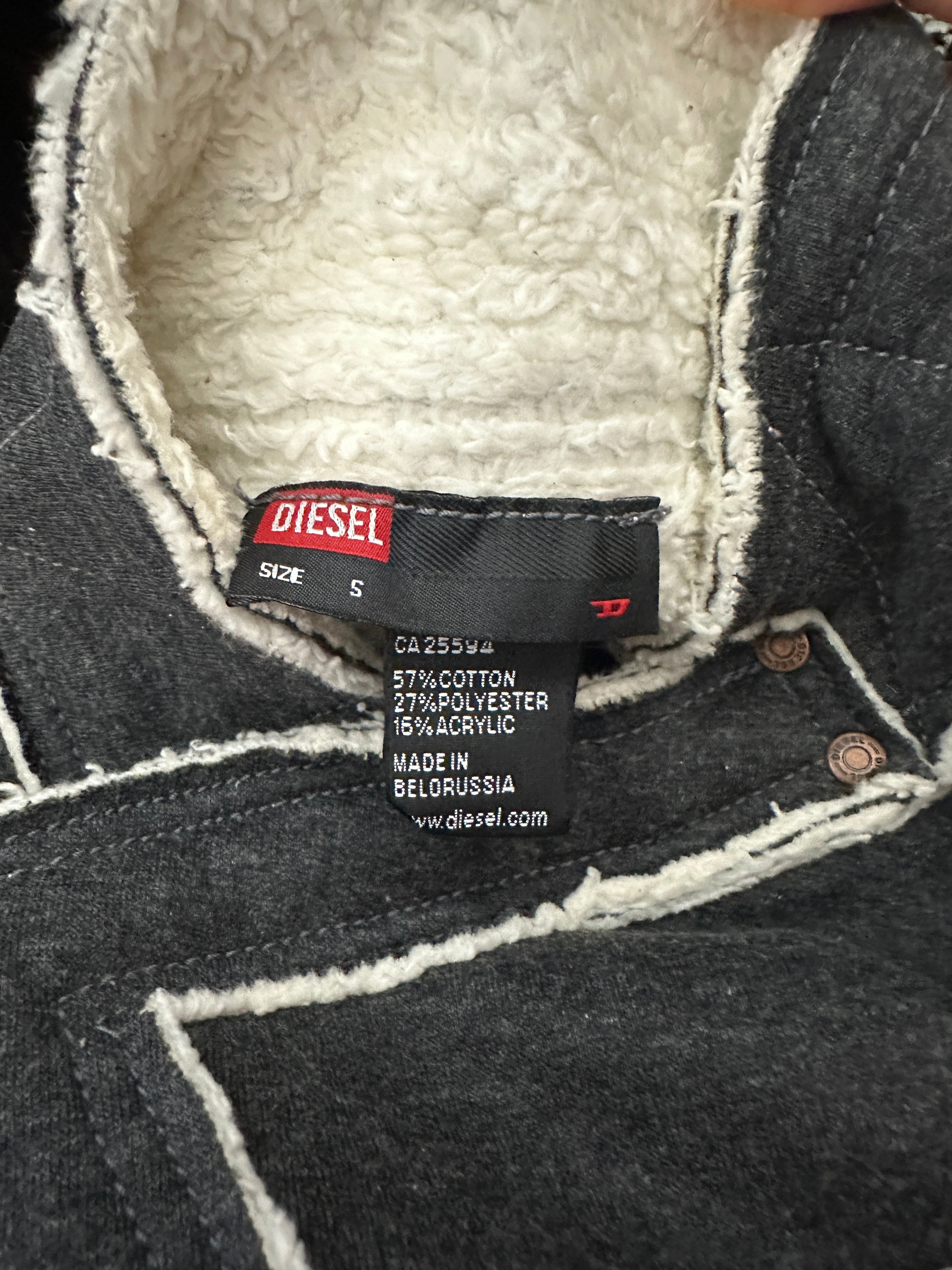 Vintage Diesel Utility Fleece Asymmetrical Jacket (S)