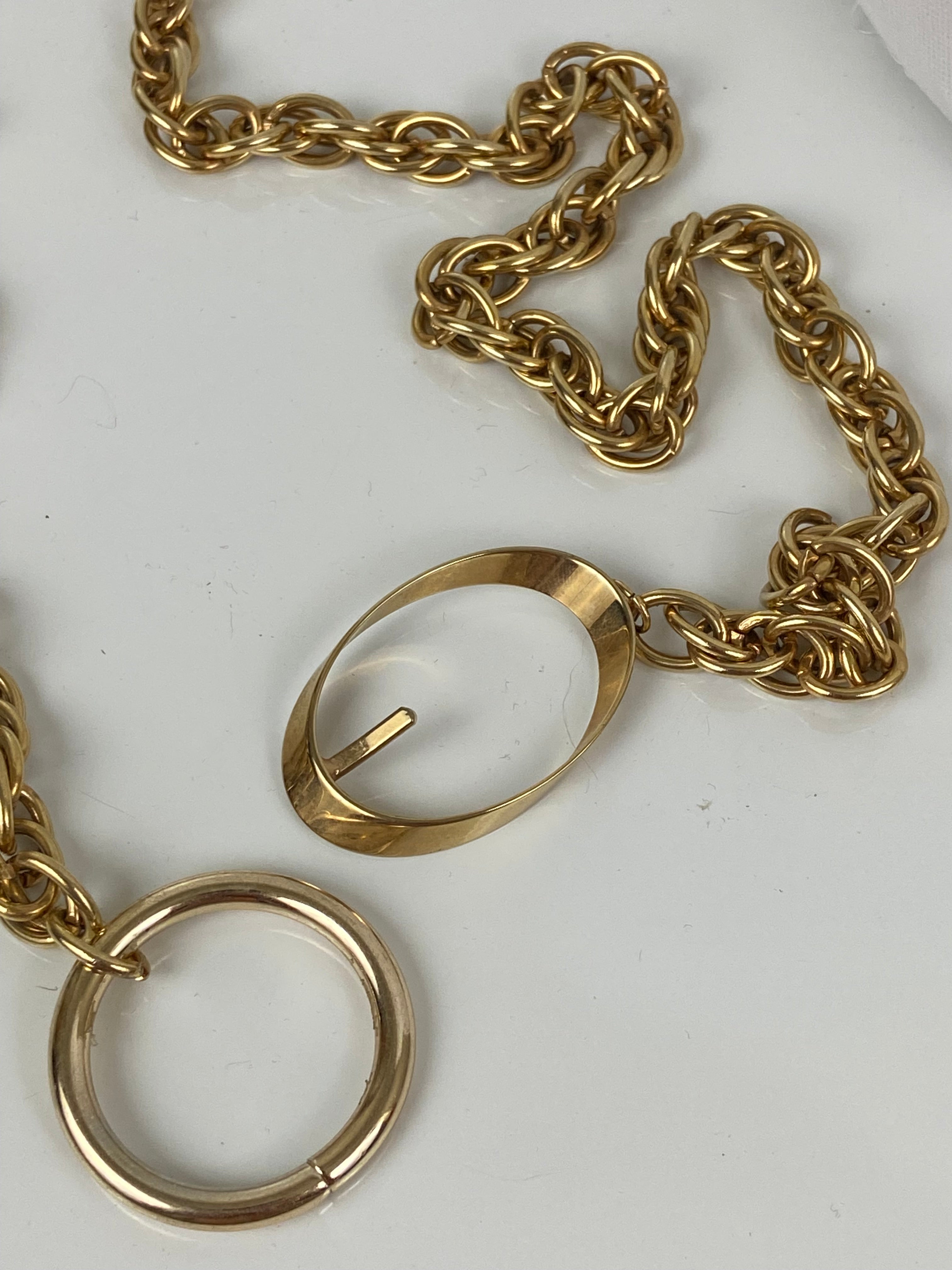 Boho Style Gold Tone Chain
Hook Buckle Belt