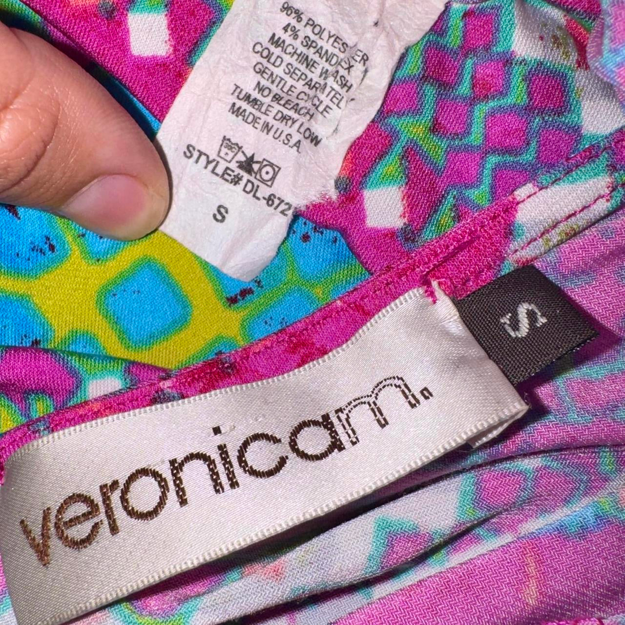 Trippy Abstract Maxi Dress (S)