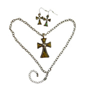 Cross Necklace & Earrings Set