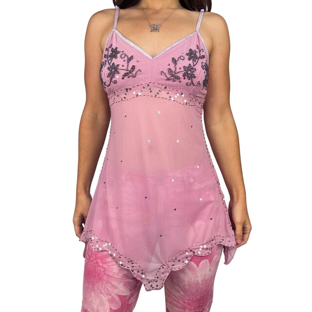 Beaded Mesh Fairy Top (M)
