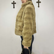 Vintage Italian Faux Fur Coat (S/M)
