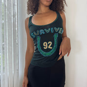 Custo Barcelona Embroidered Sequin Tank Top (S)