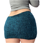 Fuzzy Blue Micro Skirt (S/M)