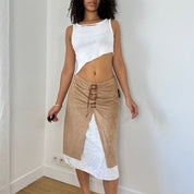 Vintage Italian Lace-up Skirt (XS/S)