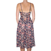 90s Long Sheer Floral Slip Dress (S/M)