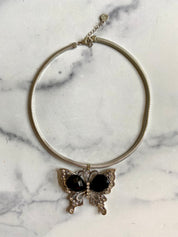 Black butterfly choker