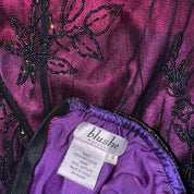 90s Beaded Open Back Ombré Gown (XS)