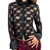 90s Italian Lace Button Down (M/L)