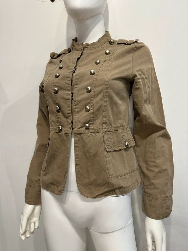 Vintage Beige Military Napoleon Jacket (S)
