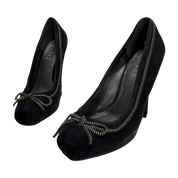 2010s  Guess Zipper Bow Coquette Stiletto Court Shoes (UK 4 US 6 EU 37))