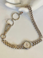 Silver watch choker