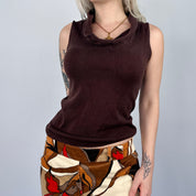 Chocolate Slouch Neck Tank (L)