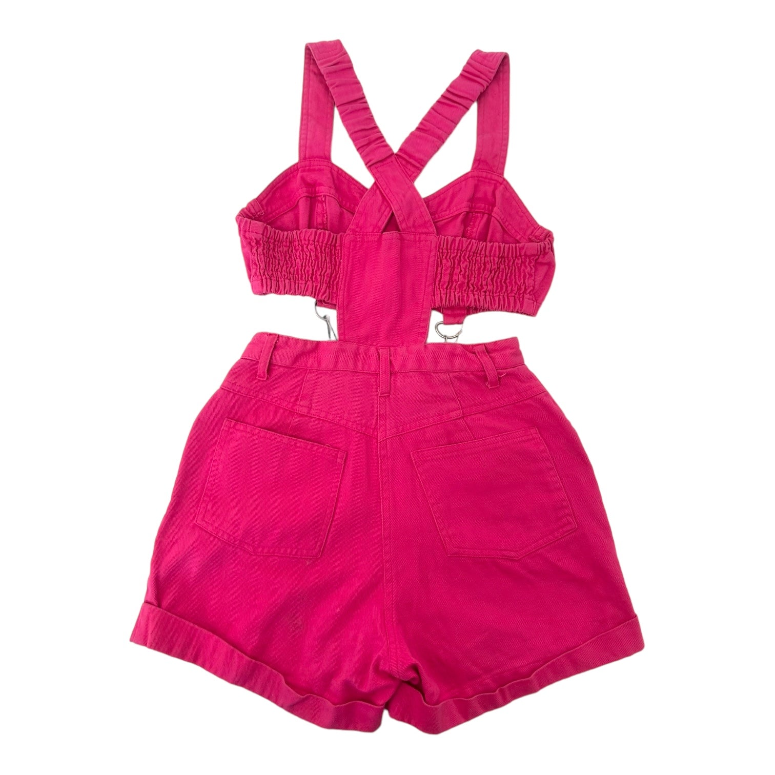 Vintage Cutout Short Overalls (XS)