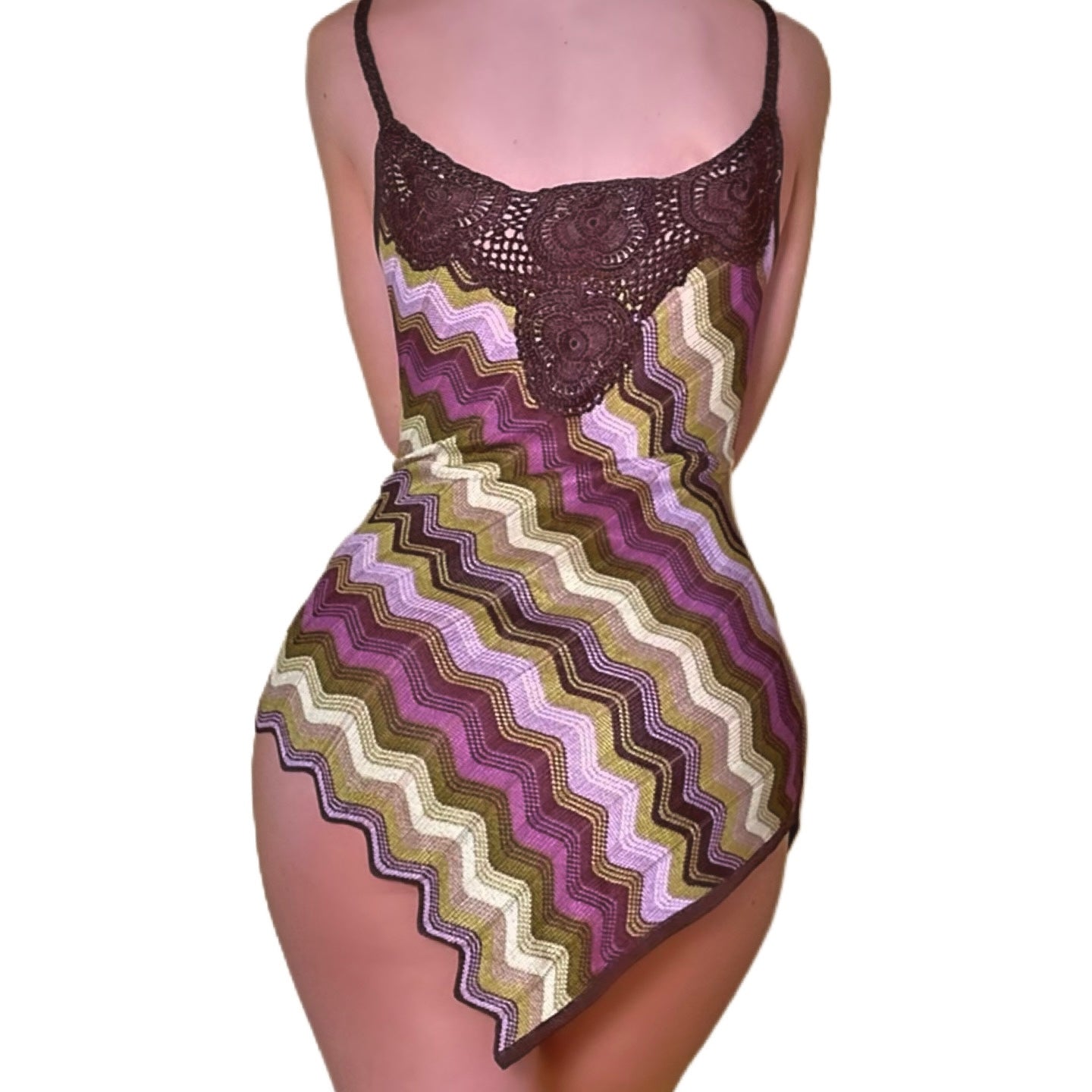 Asymmetrical Mini Knit Dress (S)