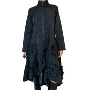 Vintage Goth Black Maxi Coat (S)