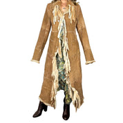 René Derhy Rabbit Fur Cascading Fringe Duster Coat (M)