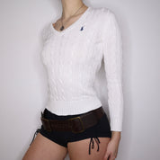 RALPH LAUREN Y2K White Sweater (XS)