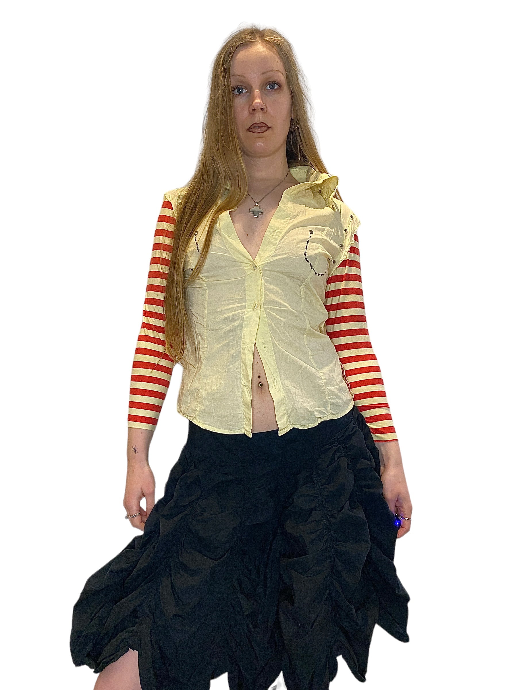 Vintage Deadstock Italian Striped Nautical Shirt (S)