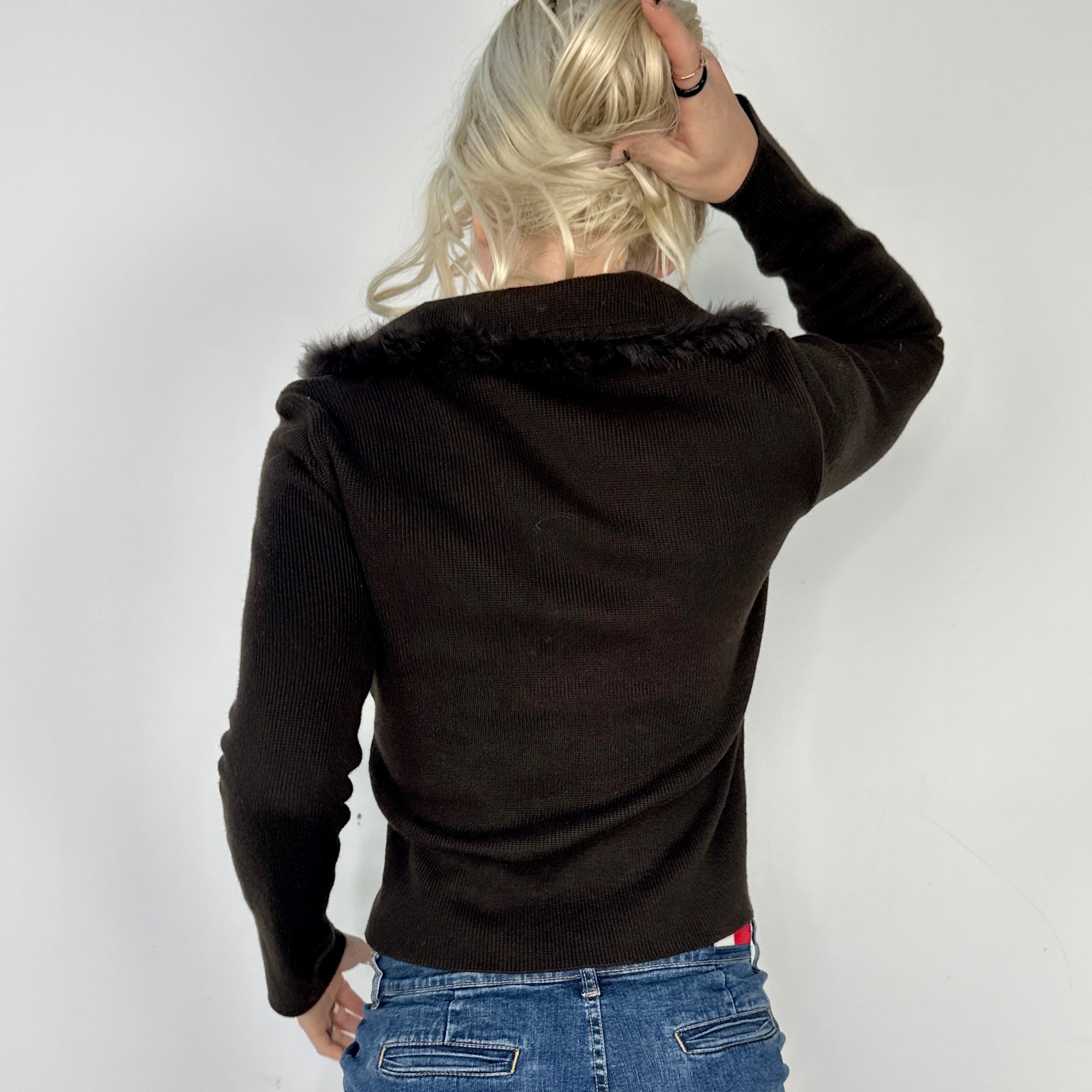 Vintage Leather Sweater (S/M)