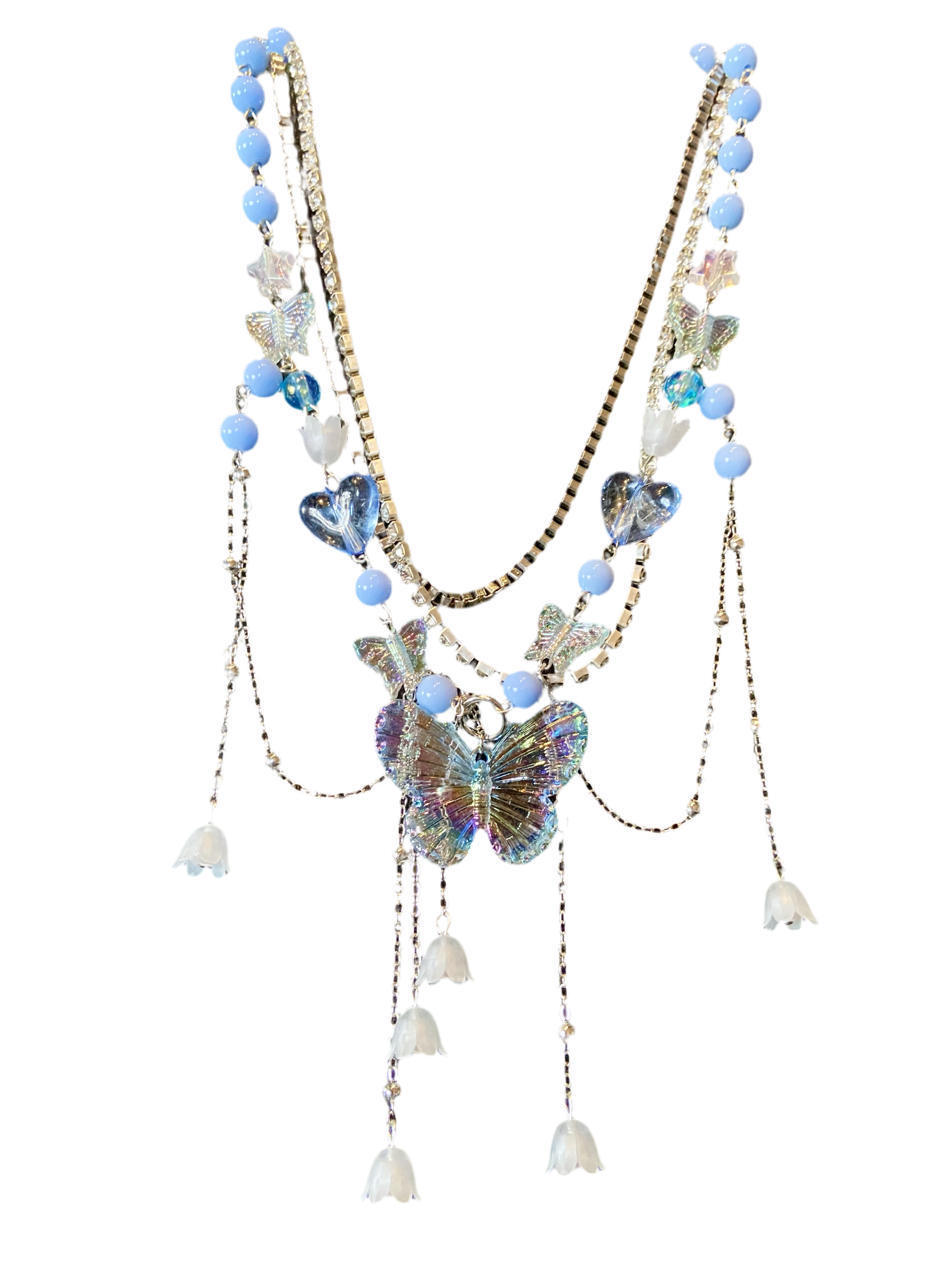 Butterfly and little hearts choker