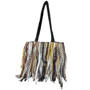 Earth Tone Ribbon Fringe Bag