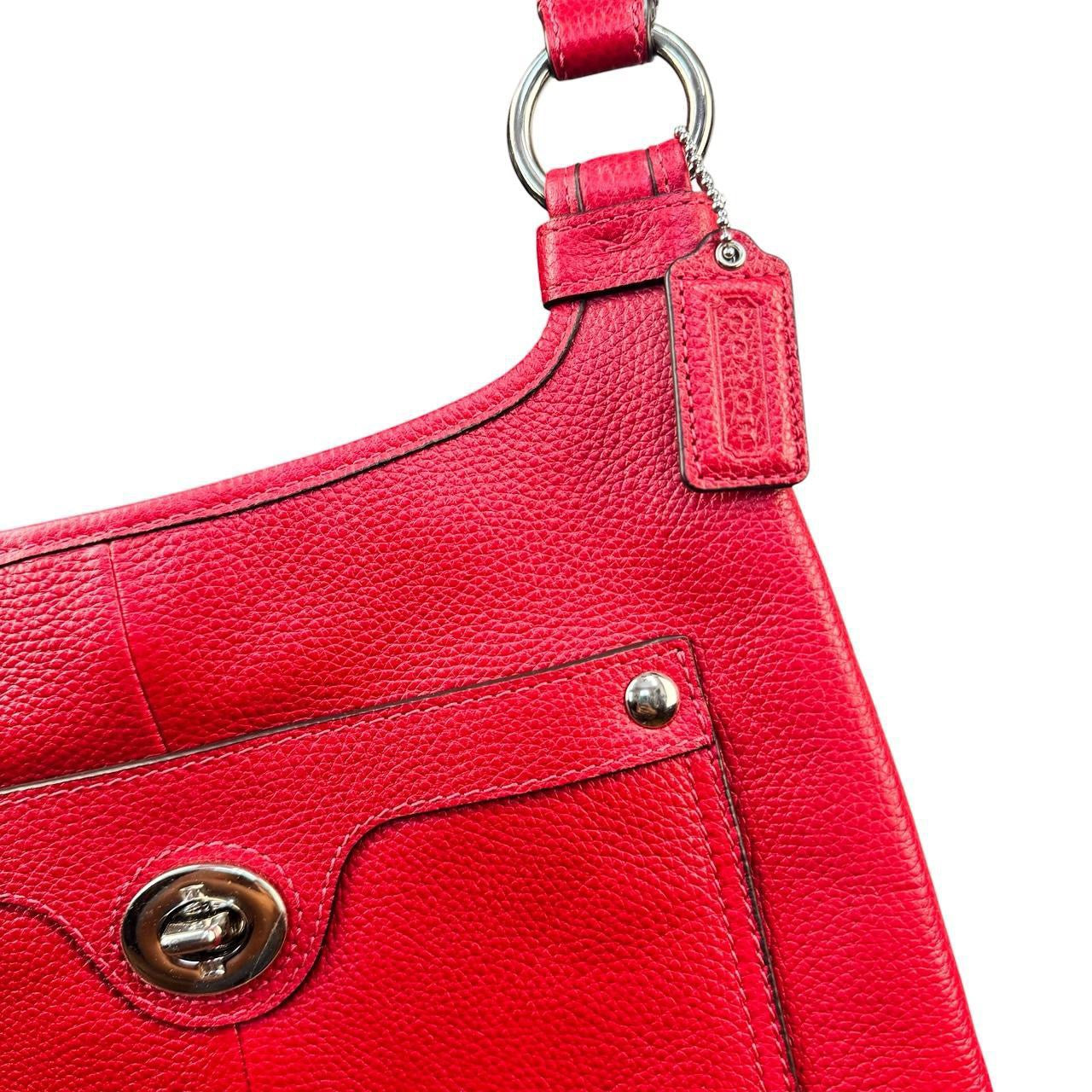 Coach Red Leather Crossbody Bag