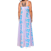 70s Hawaiian Babydoll Maxi Dress (M)