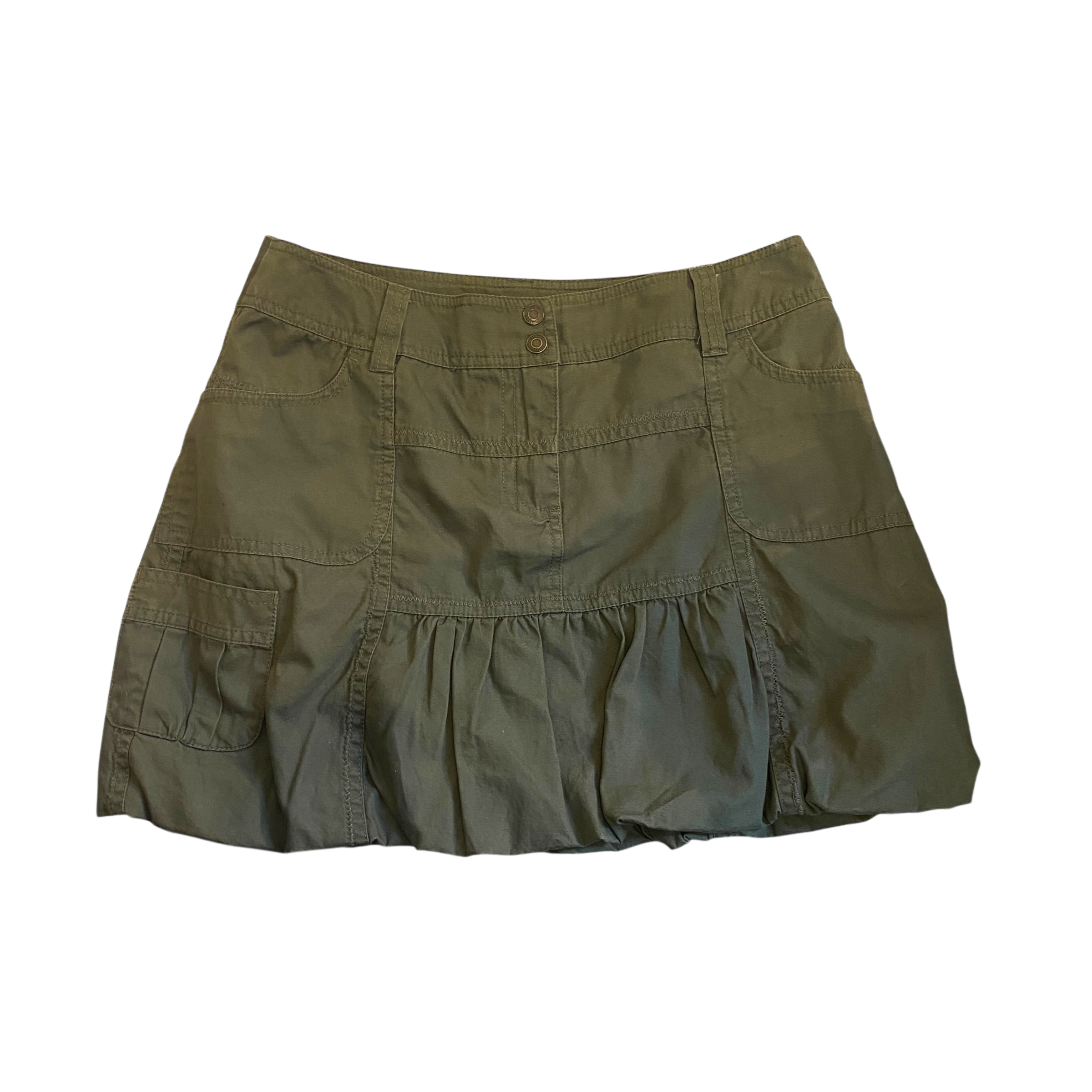 Vintage Khaki Bubble Skirt (S/M)