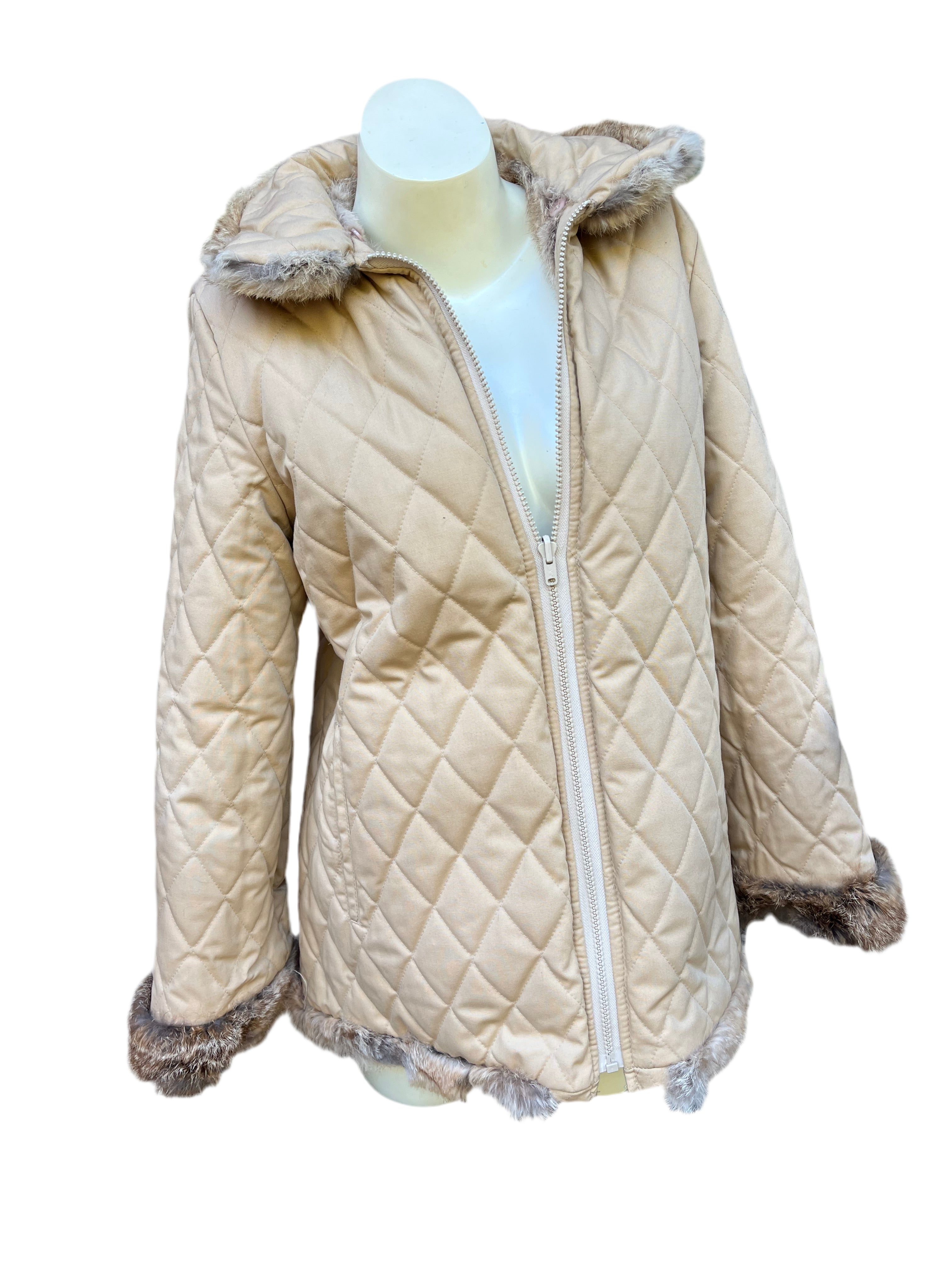 Rabbit Fur Reversible Coat (M)