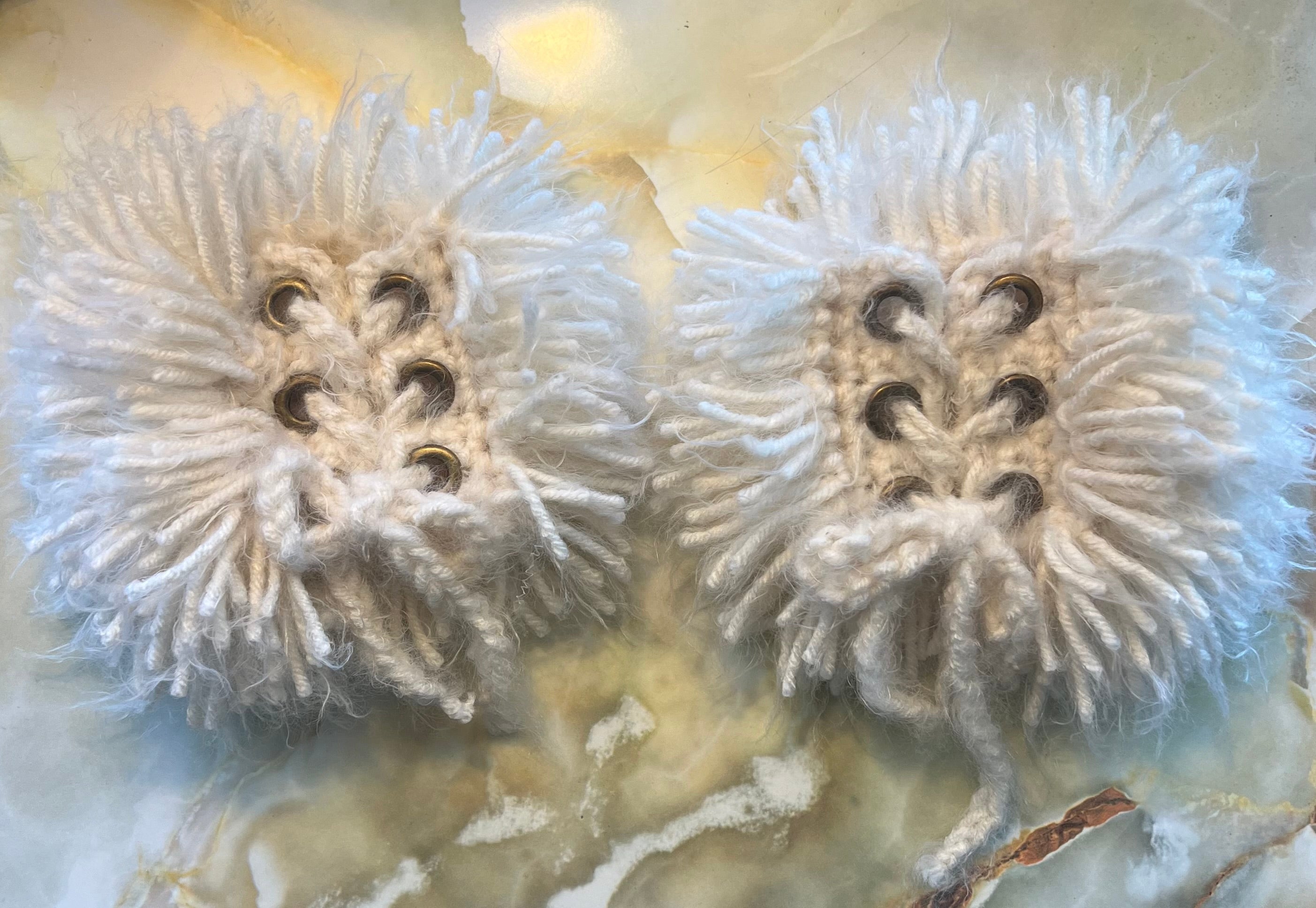 Lace-Up Fluffy Cuffs