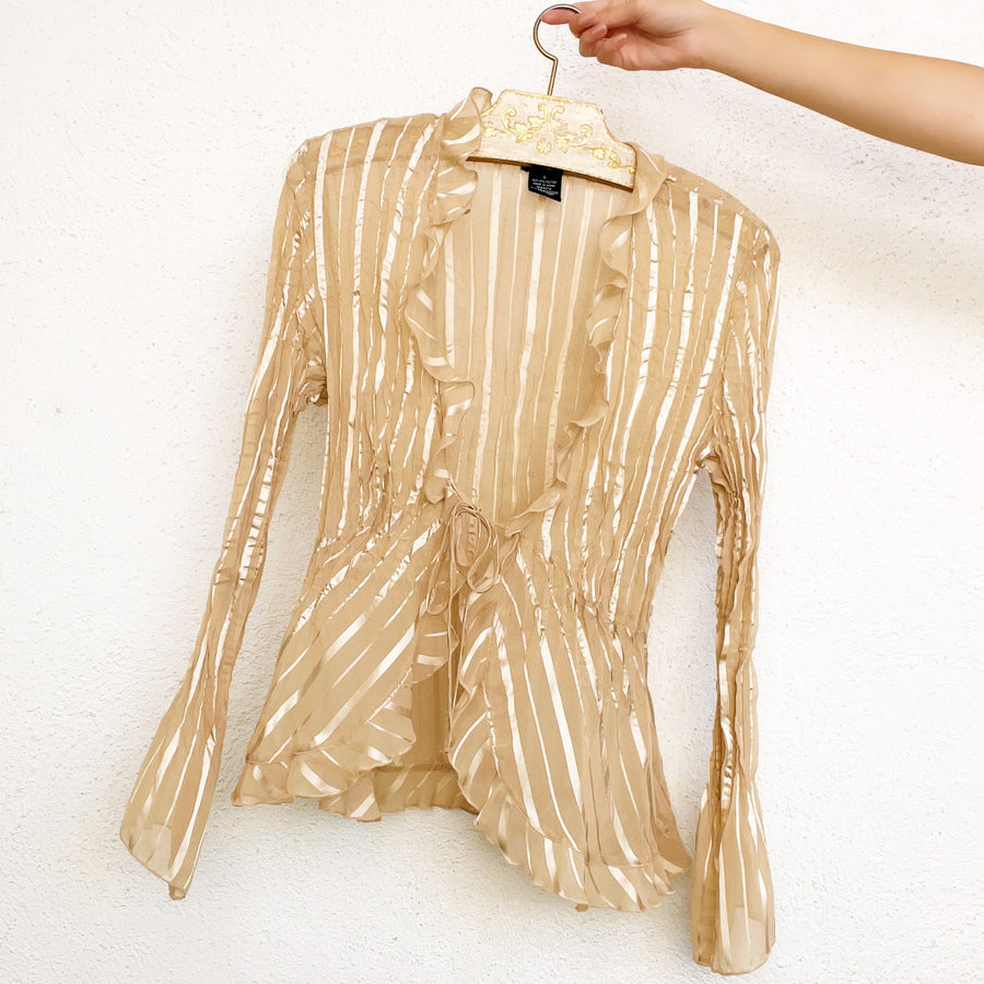 sheer gold blouse