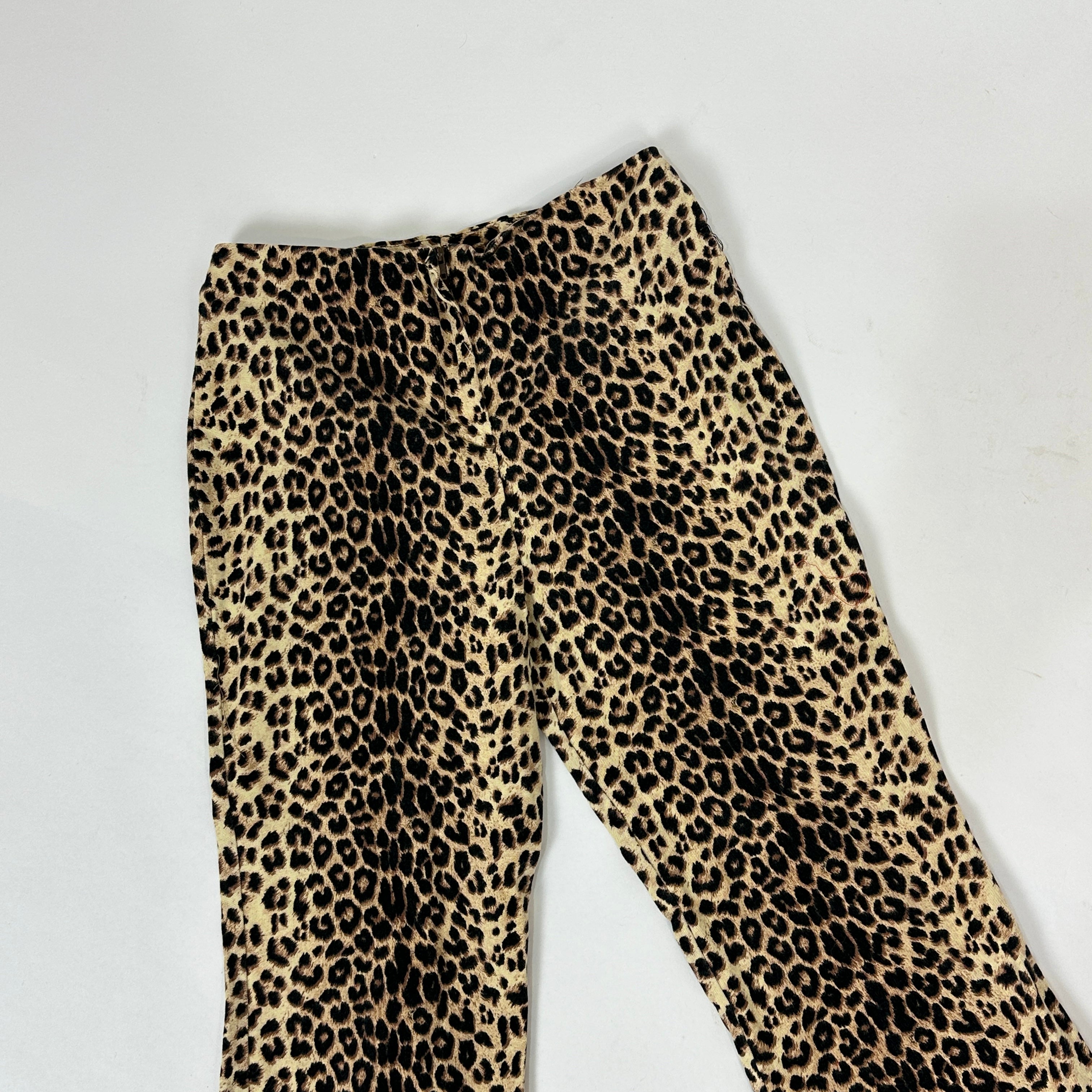 90s Leopard Print Pants (XXS/XS)
