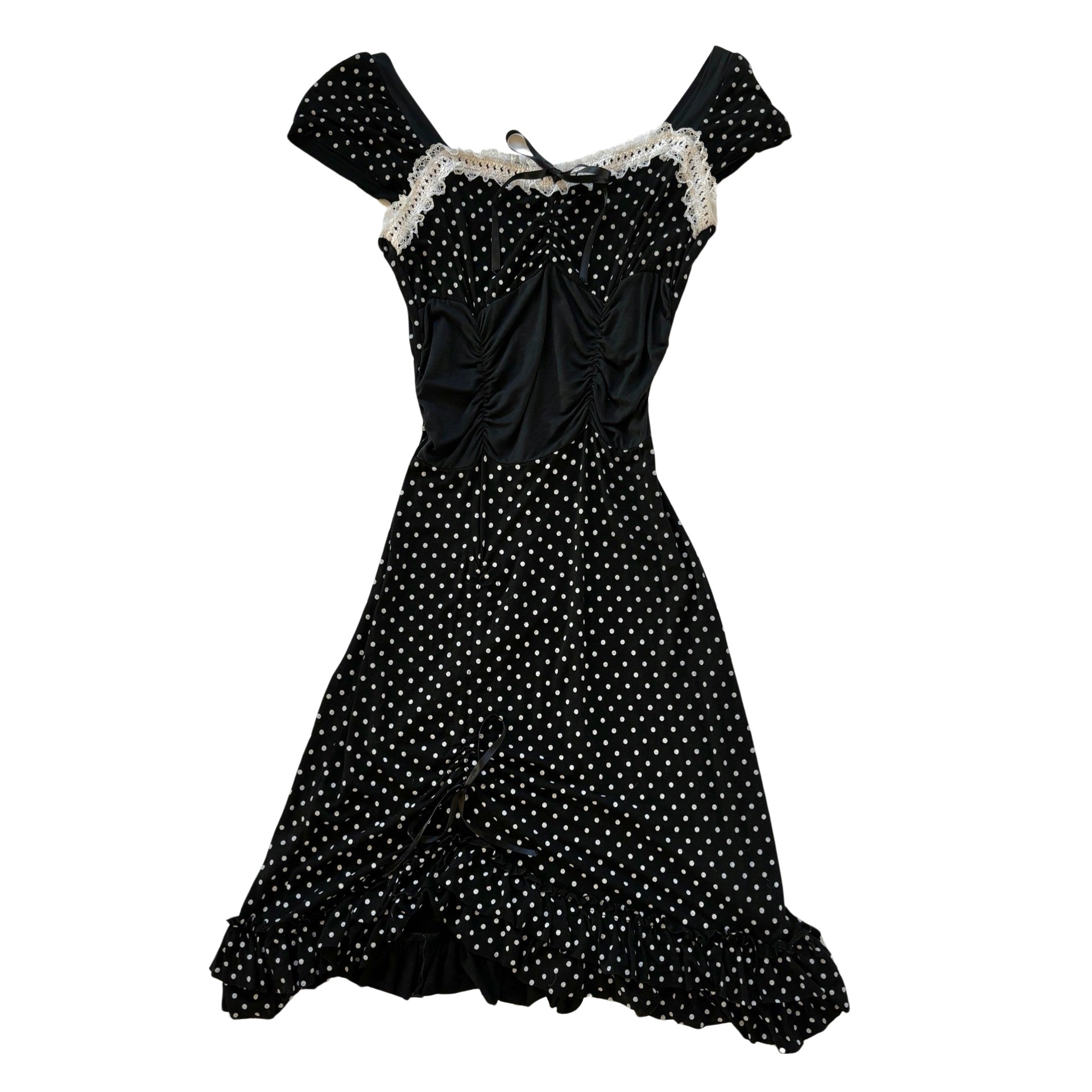 Italian Polka Dot Midi Dress (XS/S)