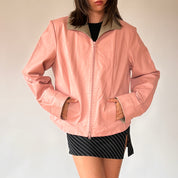 Pink Genuine Leather Jacket (L)