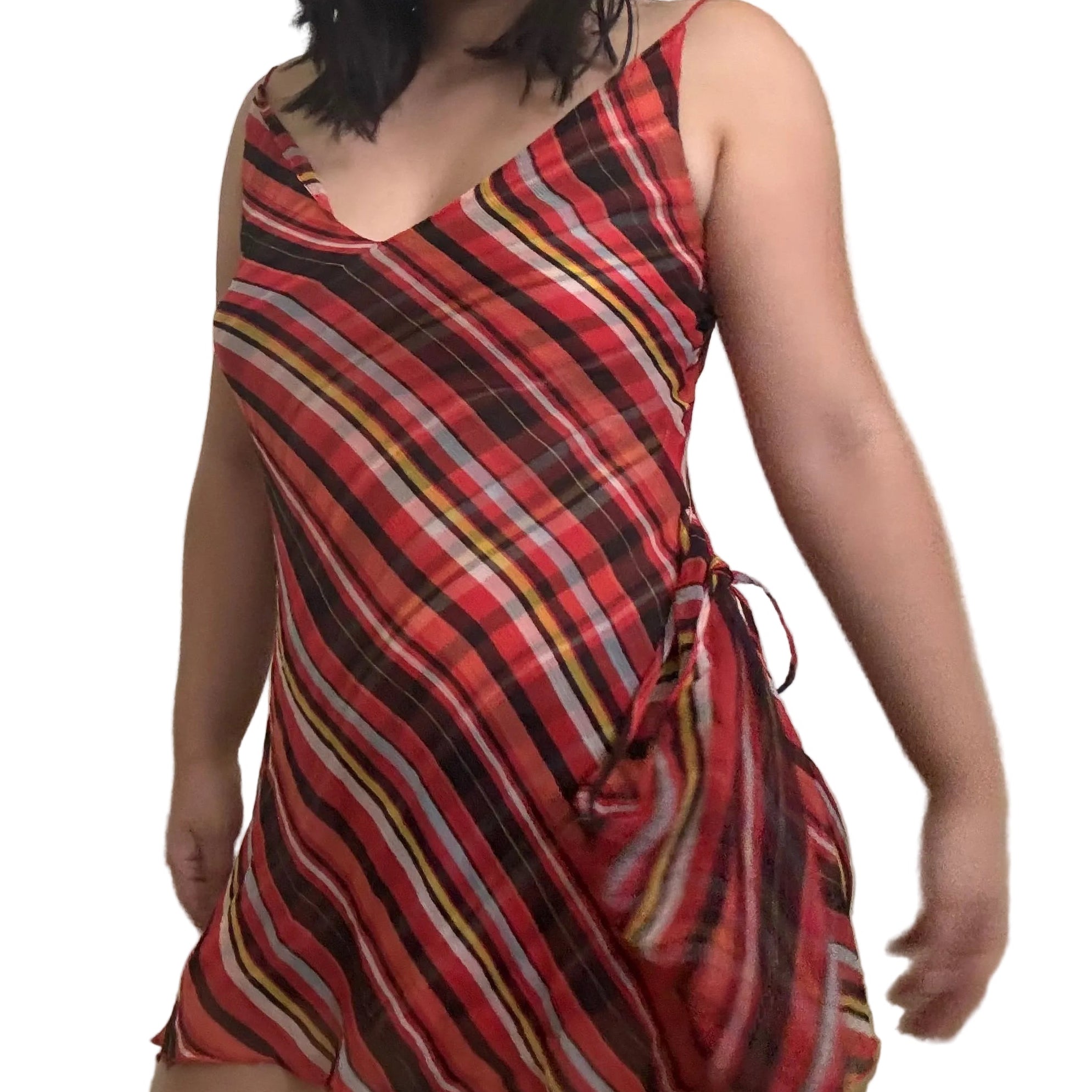 Armani Jeans 100% Silk Striped Mini Dress (S)