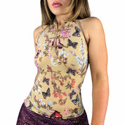 Y2K Butterfly Halter Top (S)