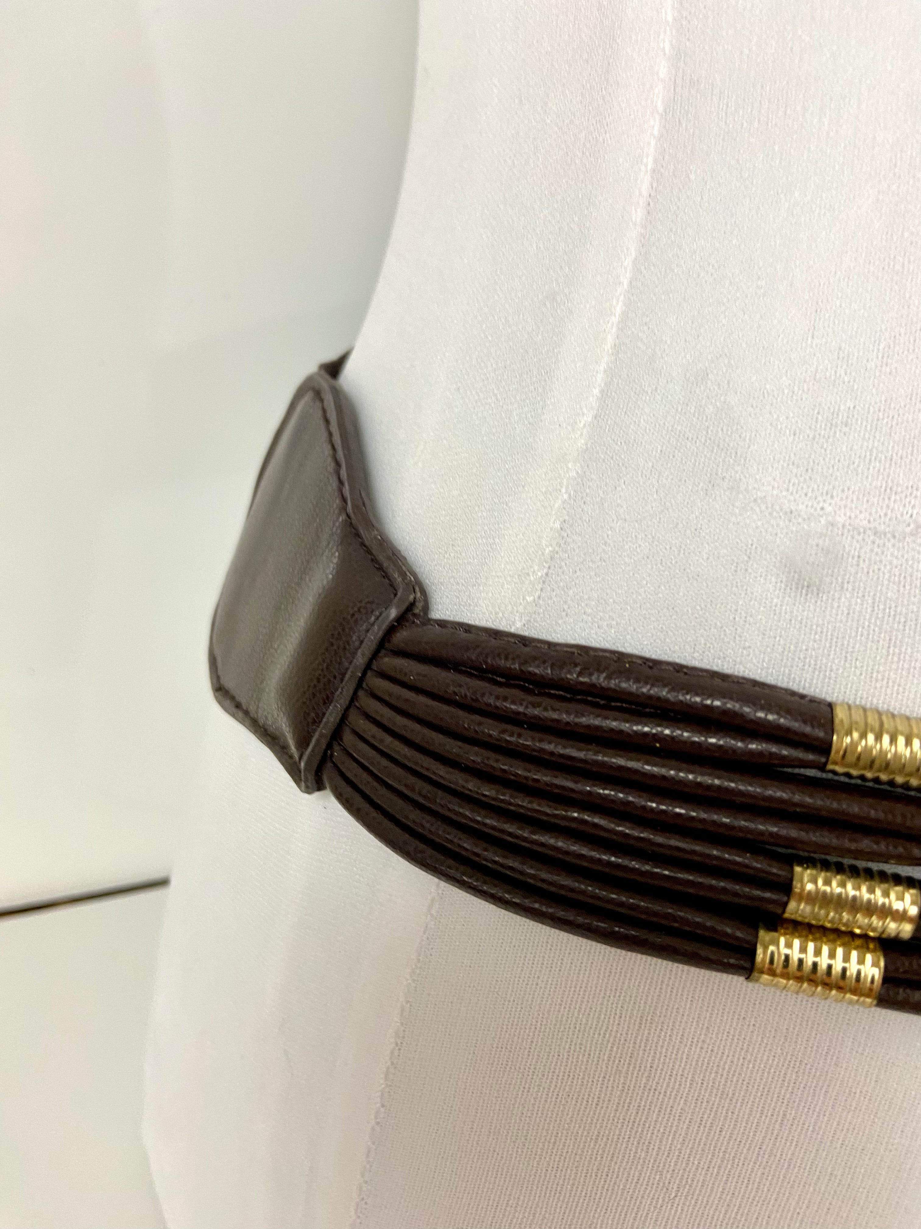 Leather stretch belt