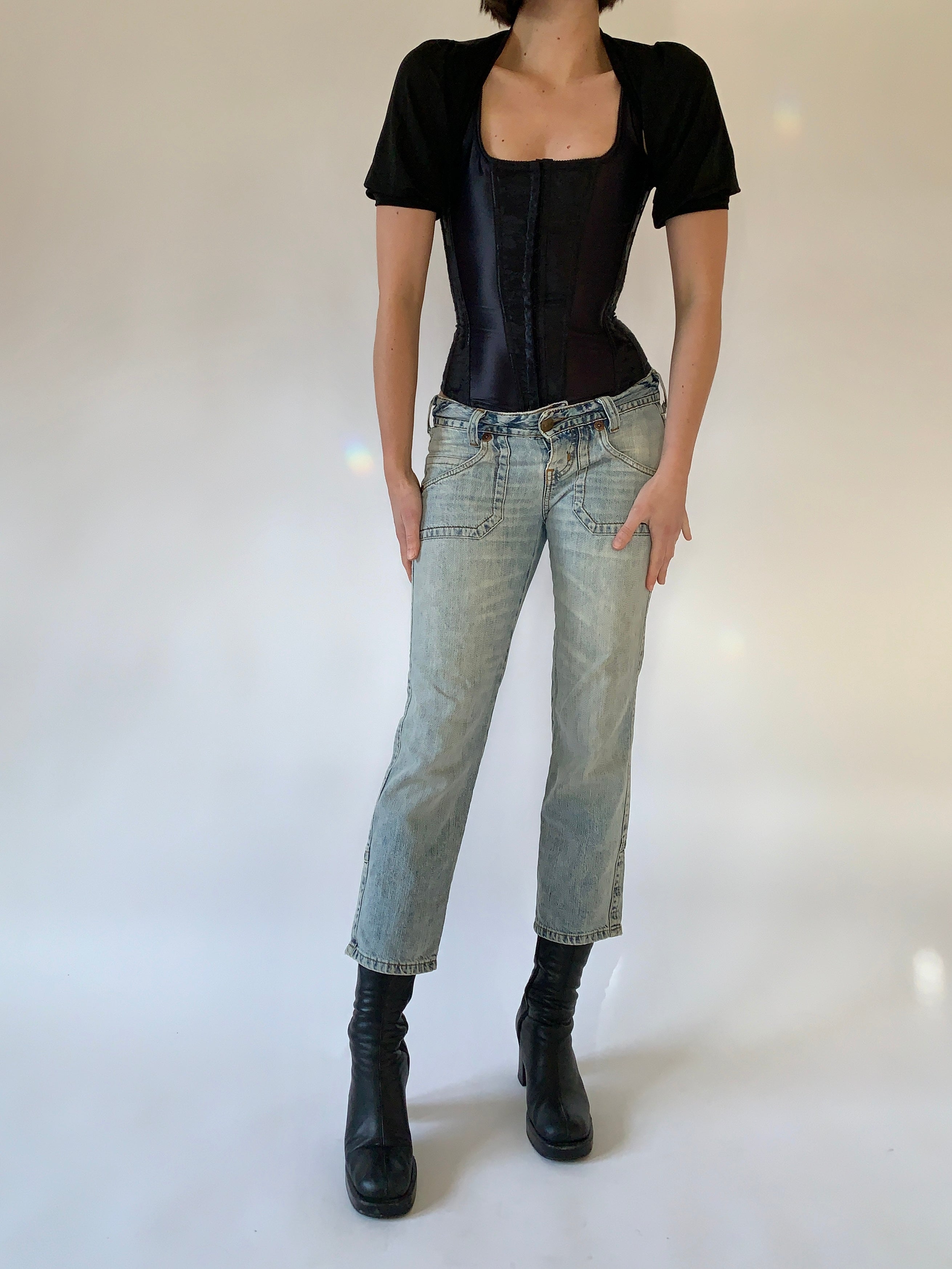 Y2K Denim Capris (S)