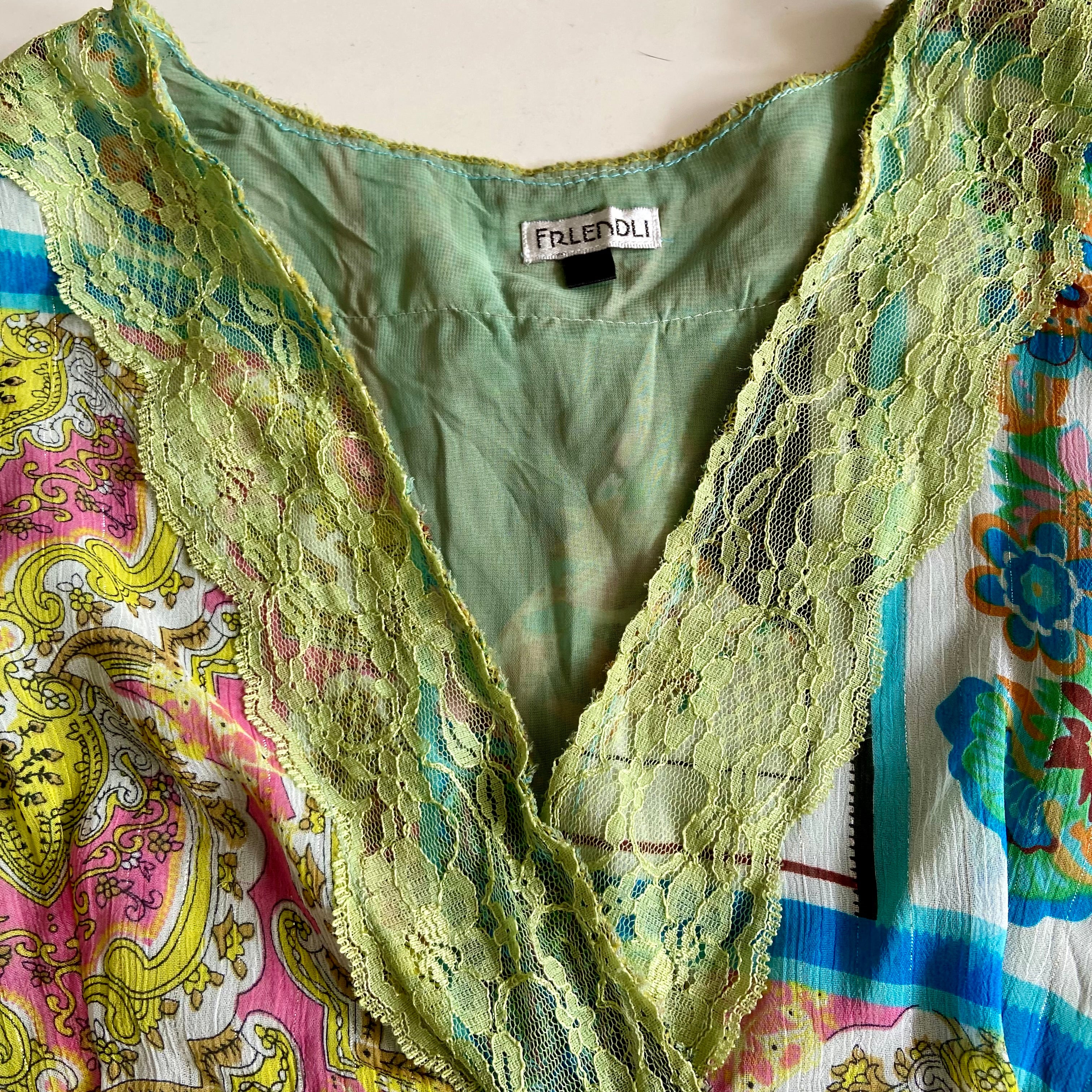 Patchwork Babydoll Layered Tank (M/L)