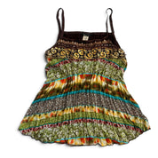 Y2K boho fairy embellished longline top (M)
