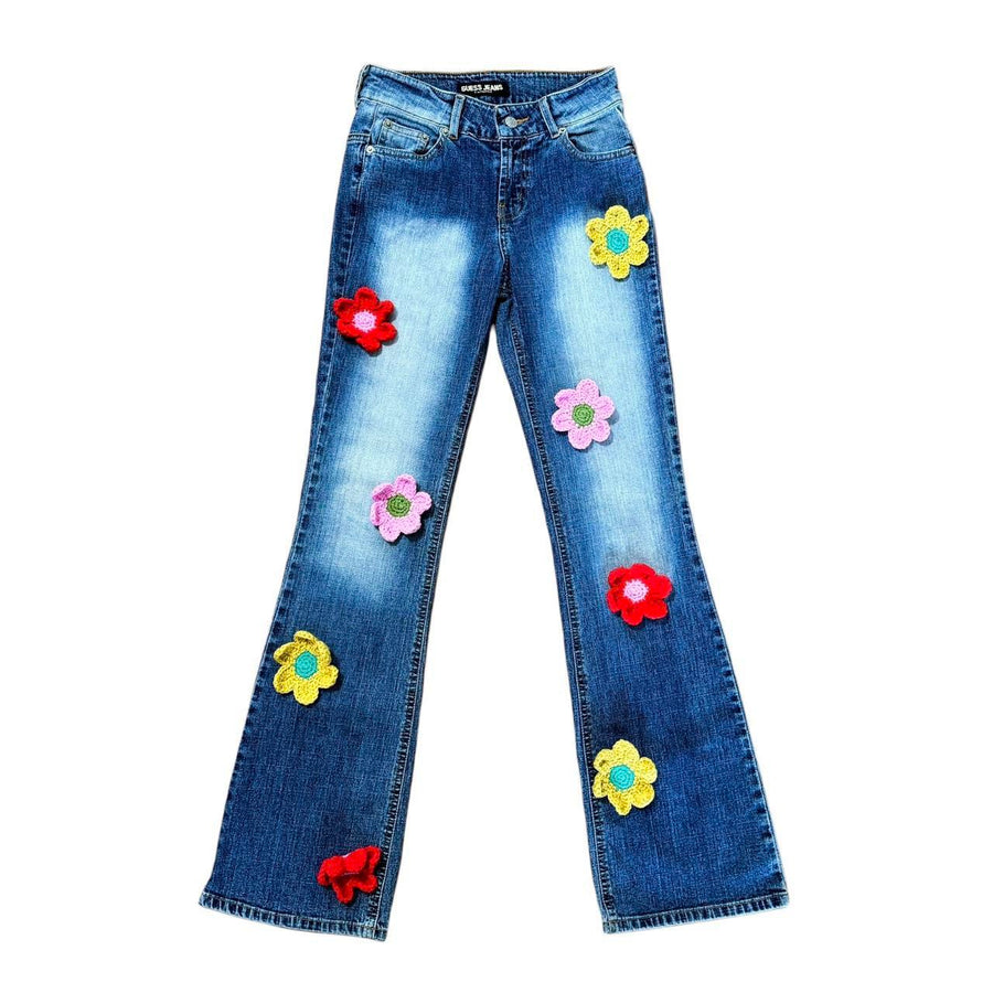 Y2K Crochet Blossom Guess Jeans (S)