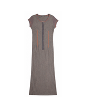 Vintage Cop Copine Pinstripe Zipper Dress (S)