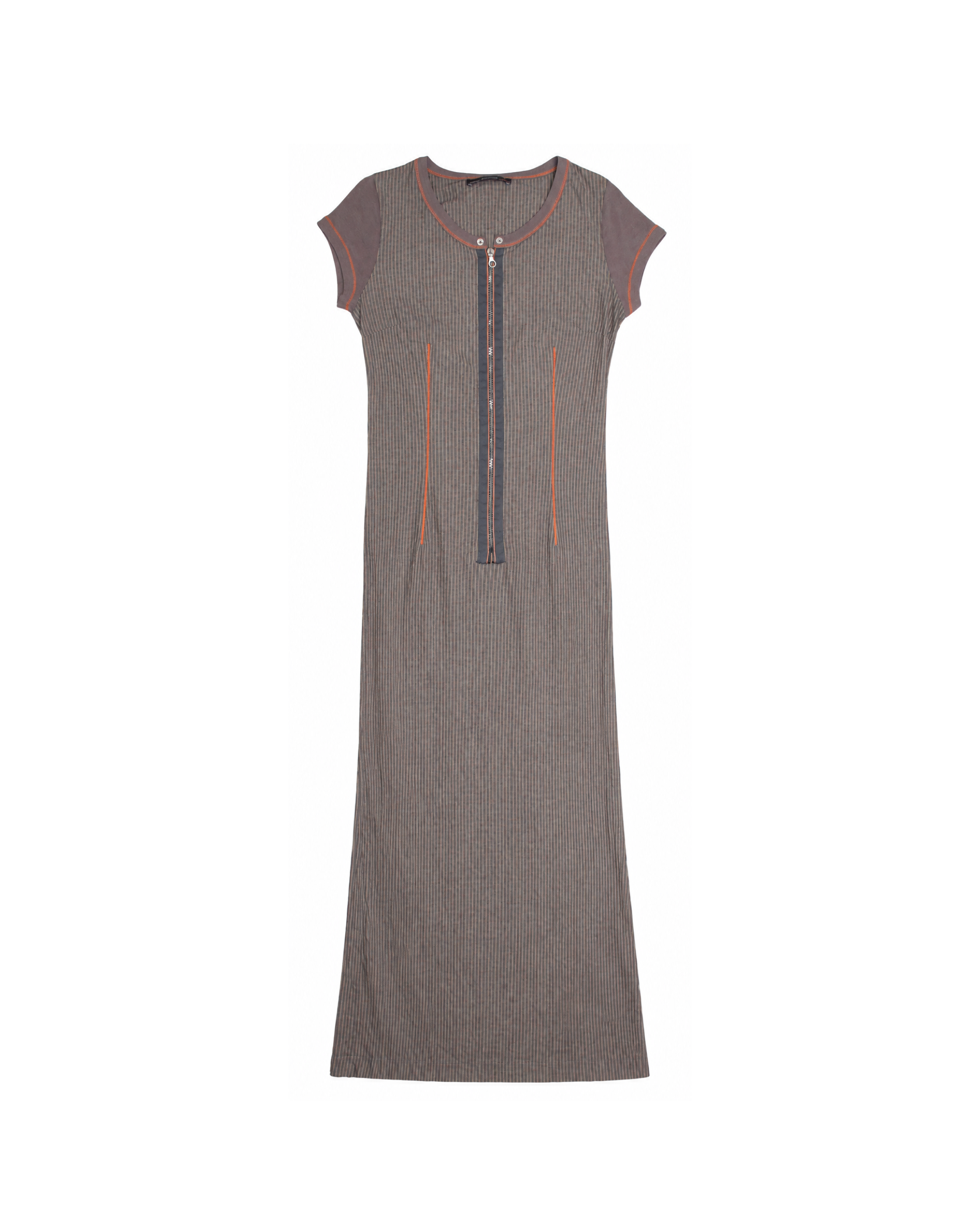 Vintage Cop Copine Pinstripe Zipper Dress (S)