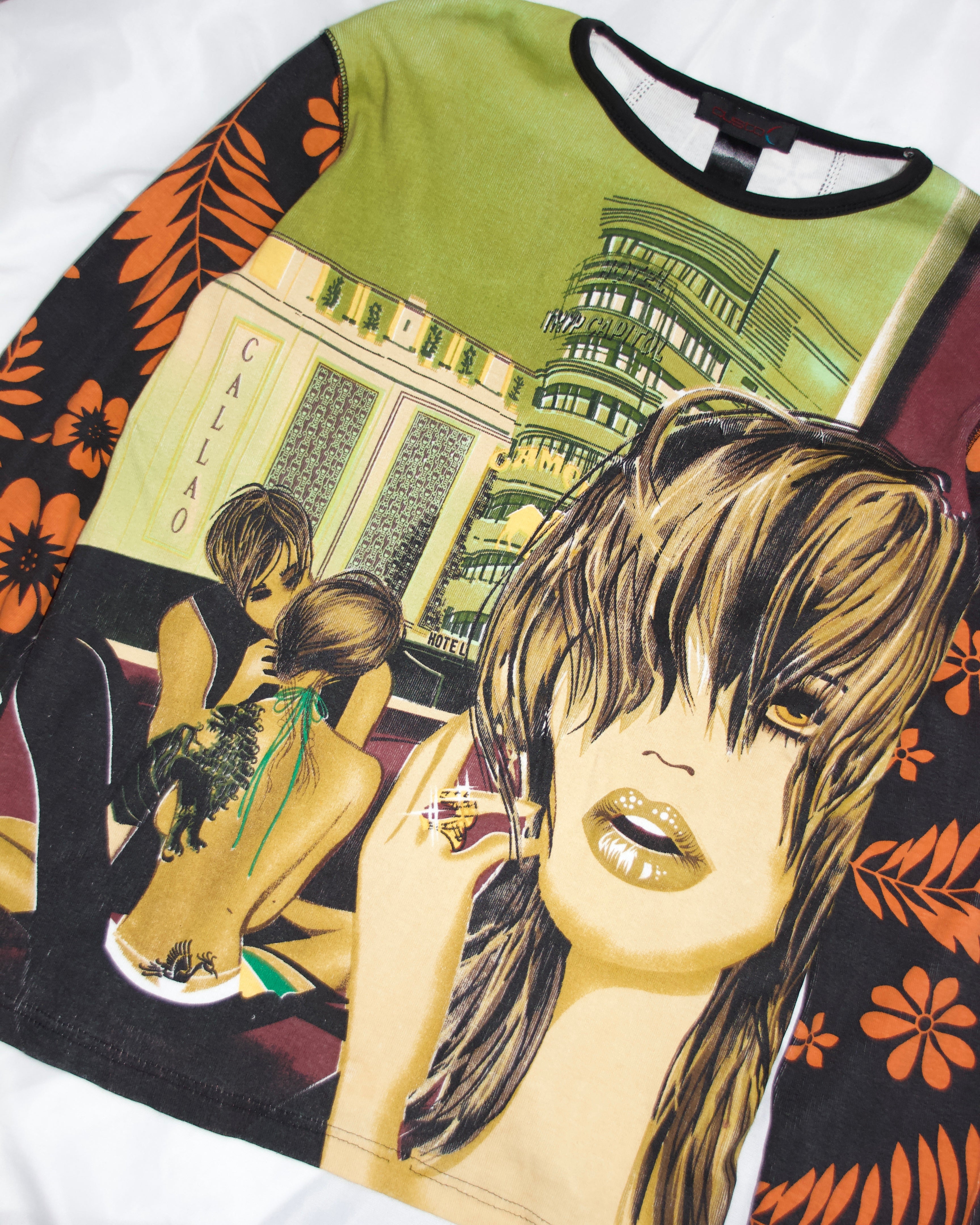 Custo Barcelona “Last Kiss” Long Sleeve Top